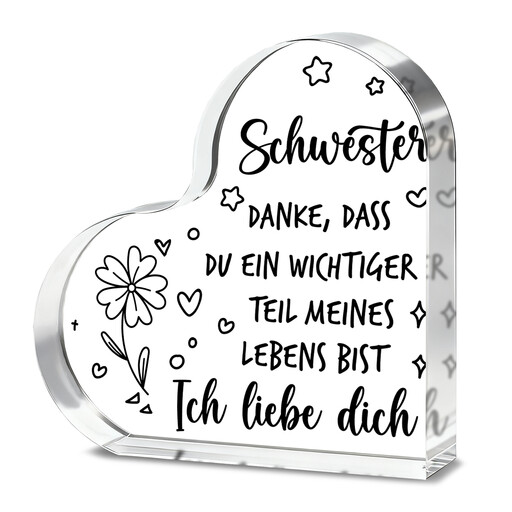 Alphynix Acrylplakette für Schwester