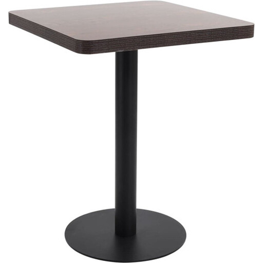 vidaXL Bistro Table - MDF, Dark Brown, 60 x 60 cm