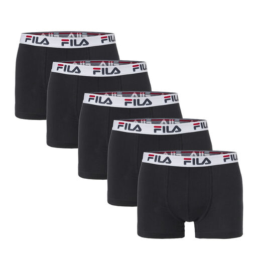 FILA Boxer Shorts 5-Pack Black Size M