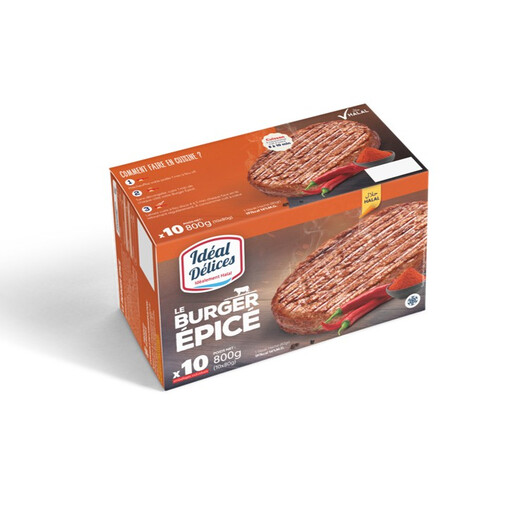 IDEAL DELICES Spicy Halal Beef Patty