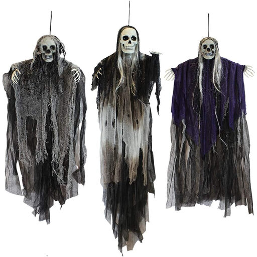 JOYIN 3 Pack Hanging Halloween Skeleton Ghosts Decorations