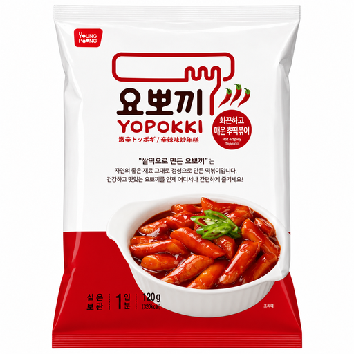 Yopokki Hot and Spicy Tteokbokki Pack 120g