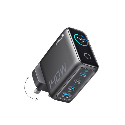 Anker Prime, USB-C 4-Port GaN Charger, 140W Fast Charging