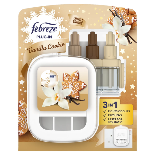Febreze 3Volution Smart Programming Air Freshener Plug In Starter Kit Vanilla Cookie 20ml