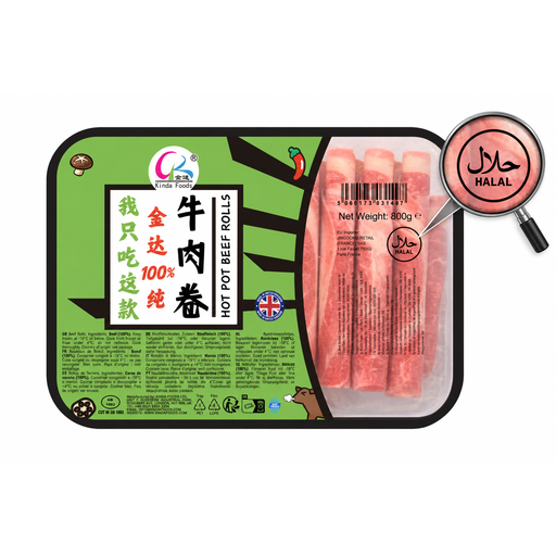 Kinda Hotpot Beef Rolls 800g Halal