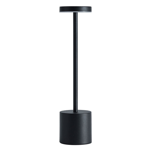 LED Tischlampe Kabellos Akku, 1800mAh Touch Tischleuchte Dimmbar, Tischlampen Batteriebetrieben Aufladbar, Eisen & Acryl, 3 Farbtemperatur, für Outdoor Nachttisch Esstisch Schreibtisch – Schwarz