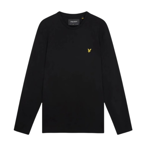 Lyle & Scott 长袖棉质 T 恤 - 深黑色