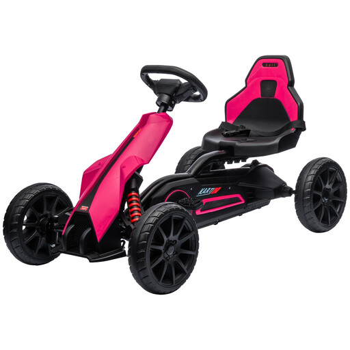 HOMCOM Pedal Go-Kart, Kids Ride On Race Car with Adjustable Seat