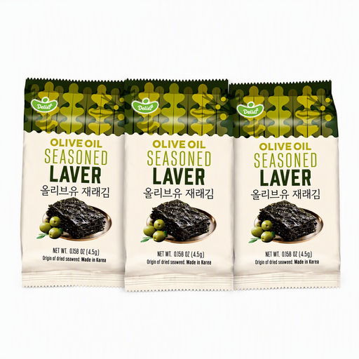 Delief Seasoned Seaweed in Olive Oil Halal 4.5 g x 3