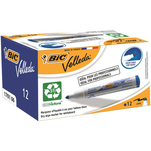 Bic Ecolutions Velleda 1701 Whiteboard Marker Blue