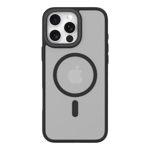 Comma Joy Elegant Metal Bracket Magnetic Anti-Shock Case iPhone 16 Black