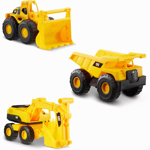 CatToysOfficial Construction Vehicle Set - 18 cm Pack of 3 Construction Vehicles