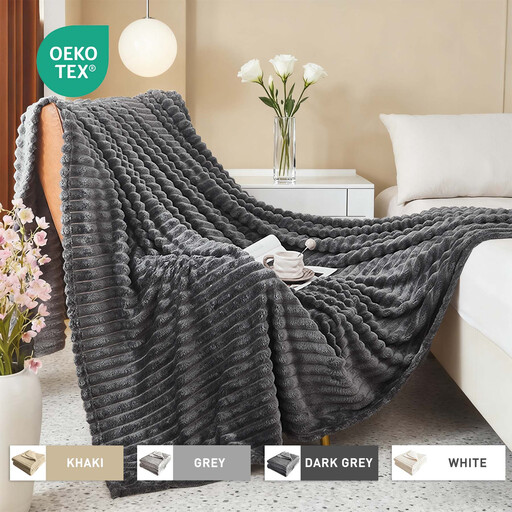LeBonsoir Gestreepte Flanellen Plaid – Donkergrijs