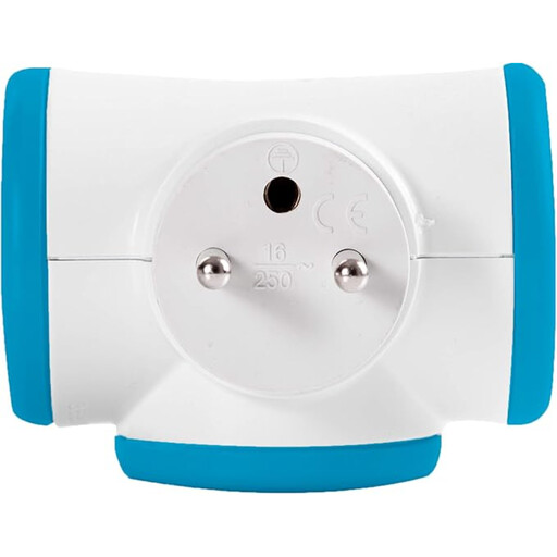 Watt & Co Rotating 3-Way Power Strip - Blue, 3x16A
