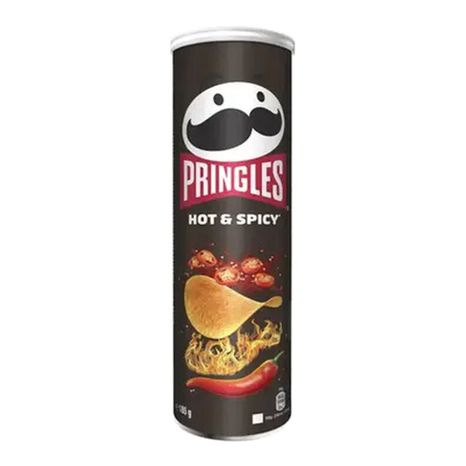 Pringles Hot & Spicy Potato Crisps, 185 g