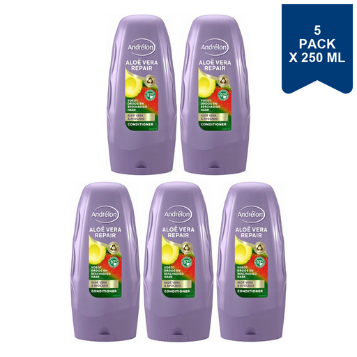 Après-shampooing Andrélon Aloe Vera Repair 250 ml, lot de 5