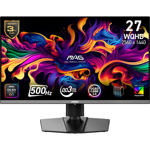 MSI MAG 272QP QD-OLED X50 27" 500Hz Gaming Monitor