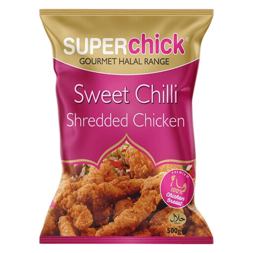 SUPERchick Shredded Chicken - Sweet Chilli 500GRAMS
