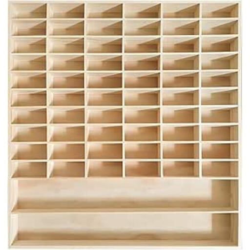 CHZIMADE Wooden Car Model Toy Storage Rack with 62 grids