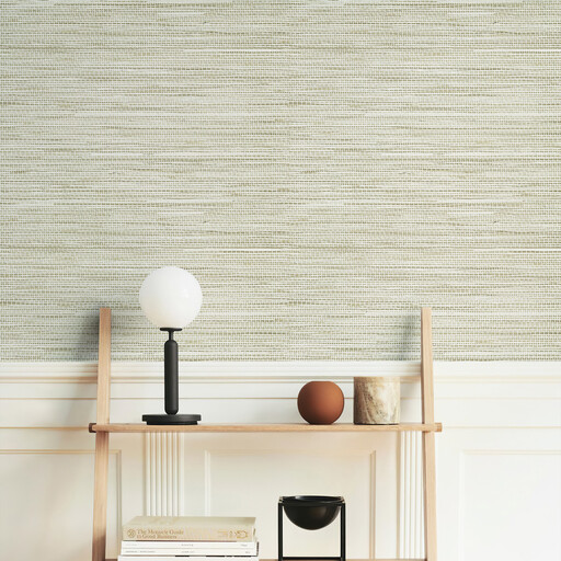 Murgall Woven Grasscloth Effect Peel-and-Stick Wallpaper in Yellow