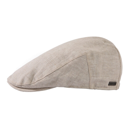 TOP-EX Mens 100% Linen Flat Cap Summer Cooling Newsboy Hats Cotton Lining M/L Beige