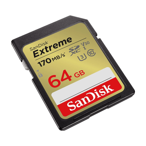 SanDisk Extreme SDXC Card – 64GB, V30