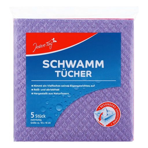 Jeden Tag 5er-Pack Schwammtücher