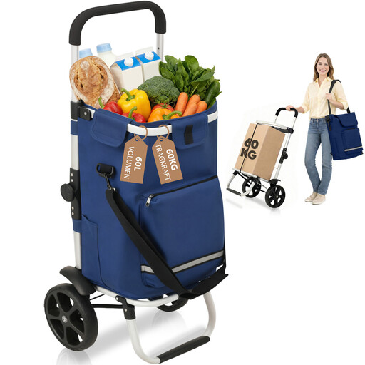 Foldable Shopping Trolley with Cooling Compartment