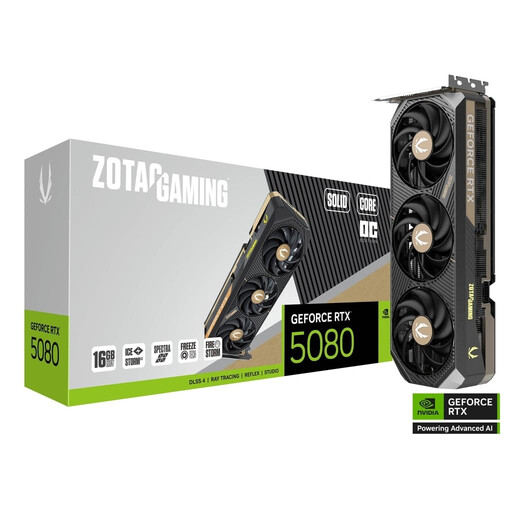 ZOTAC GAMING GeForce RTX 5080 SOLID CORE OC 16GB GDDR7