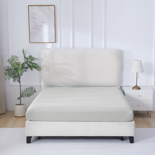 MEROPE Nylon/Spandex Cooling-feel Fitted Sheet in Light Grey