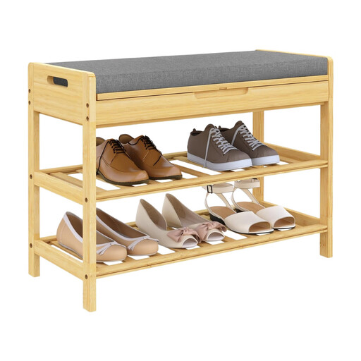 Woltu Shoe Rack Cabinet with Bamboo Bench