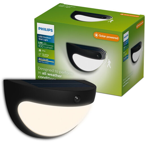 Philips Swyn Solar Wall Light - Solar-Powered