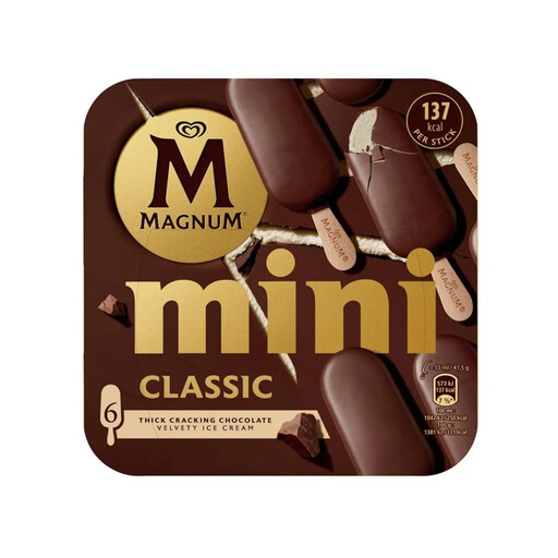 Magnum Mini Classic Ice Cream Sticks 6 x 55 ml