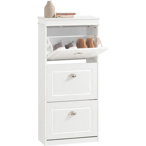 SoBuy Shoe Cabinet Cabinet with 3 Flip Drawers, Slim