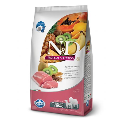 Croquettes Farmina N&D Tropical Pork Adult Medi/Maxi pour chien, 10 kg