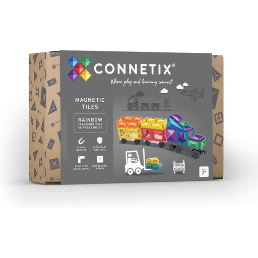 Connetix Transport Pack Rainbow 50 Pieces
