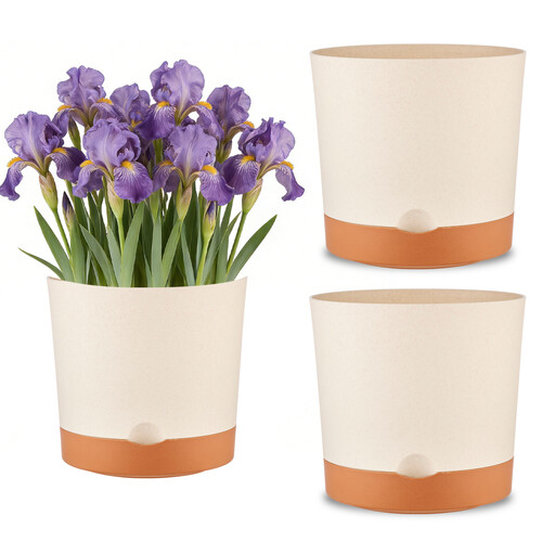 MADLAND set of 3 plant pots with water reservoirs