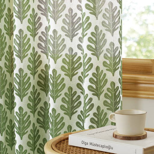 PONY DANCE Semi Sheer Linen Curtains Light Filtering