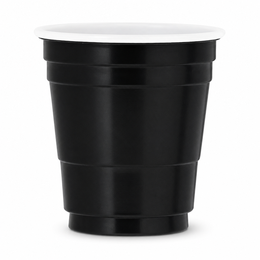 Black Plastic Shot Glasses, Pack of 20