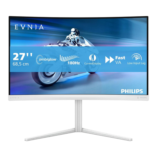 Philips 27M2C5201L 27" Curved White Gaming Monitor