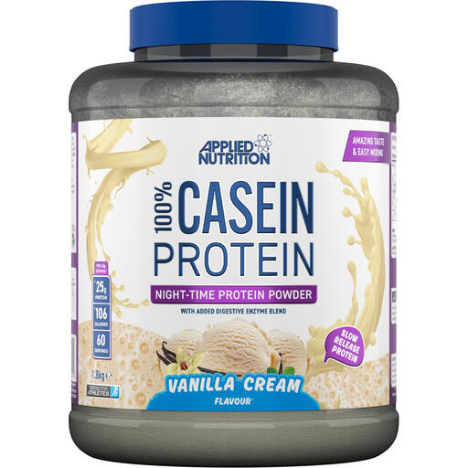 Applied Nutrition Casein Protein Nutrition Powder Vanilla Flavour - 1.8kg