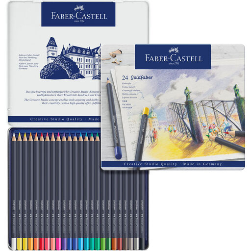 Faber-Castell Creative Studio Goldfaber Colour Pencil, Tin of 24 Pencils