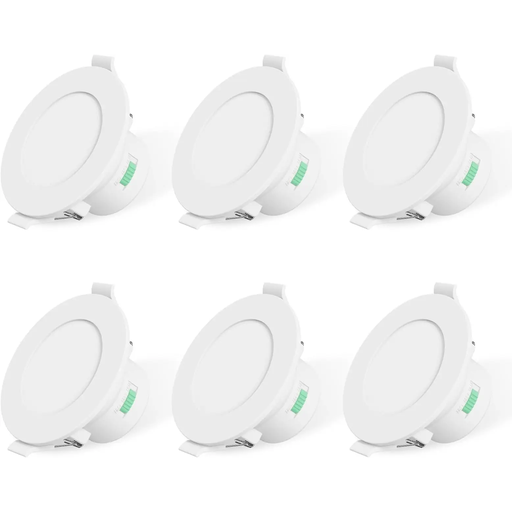 Set of 6 LED Stair Lighting 230 V Dimmable 3CCT Warm White Neutral White Cool White Stair Light 3 W 0.5 W 1.5 W 2.5 W IP44 Stair Lighting Stair Light Recessed Wall Light, Square Nickel