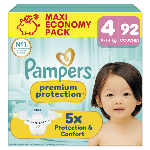 Pampers Premium Protection size 4 92 nappies
