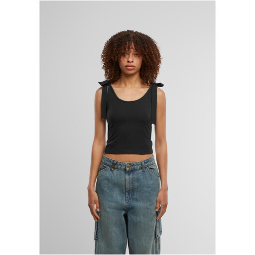 Urban Classics Ladies Tied Basic Jersey Top 2-Pack black/black L