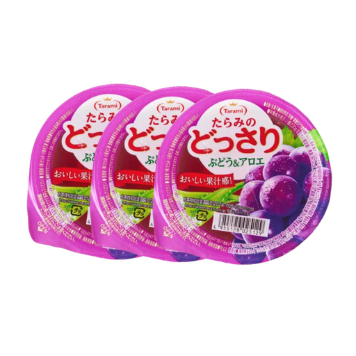 TARAMI Grape Aloe Jelly, three 230g cups
