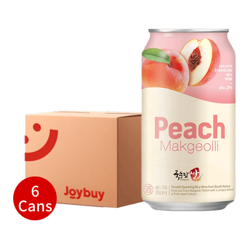 Kooksoondang Rice Makgeolli Peach Can 6x350ml 3%
