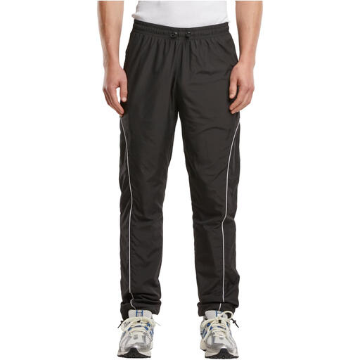 Urban Classics Piped Panel Trackpants in Schwarz