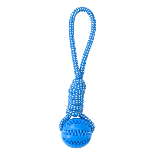 Blinkit Hand-Pulled 7-Ring Treat Dispensing Ball, Interactive TPR and Cotton Toy for Dogs
