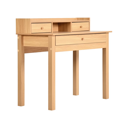 Urban Meuble Desk Wood Finish with Drawers & Shelf